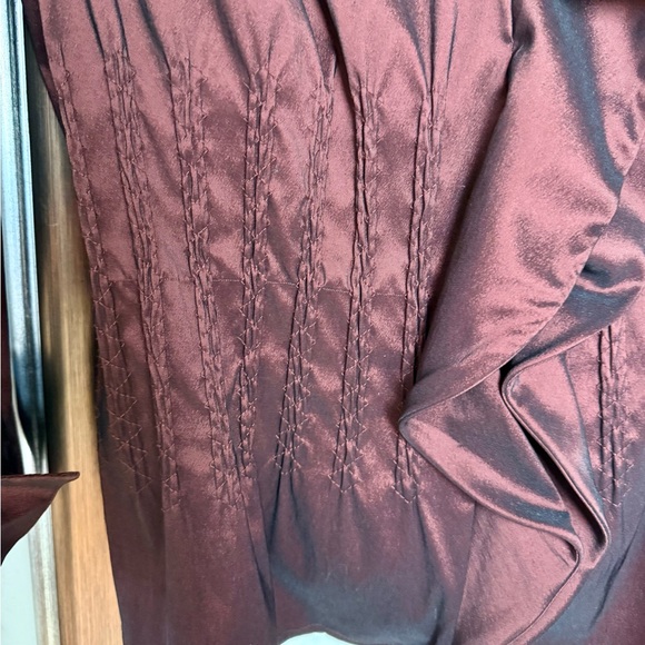 Samuel Dong Deep Red Ruffled Top - Picture 2 of 5